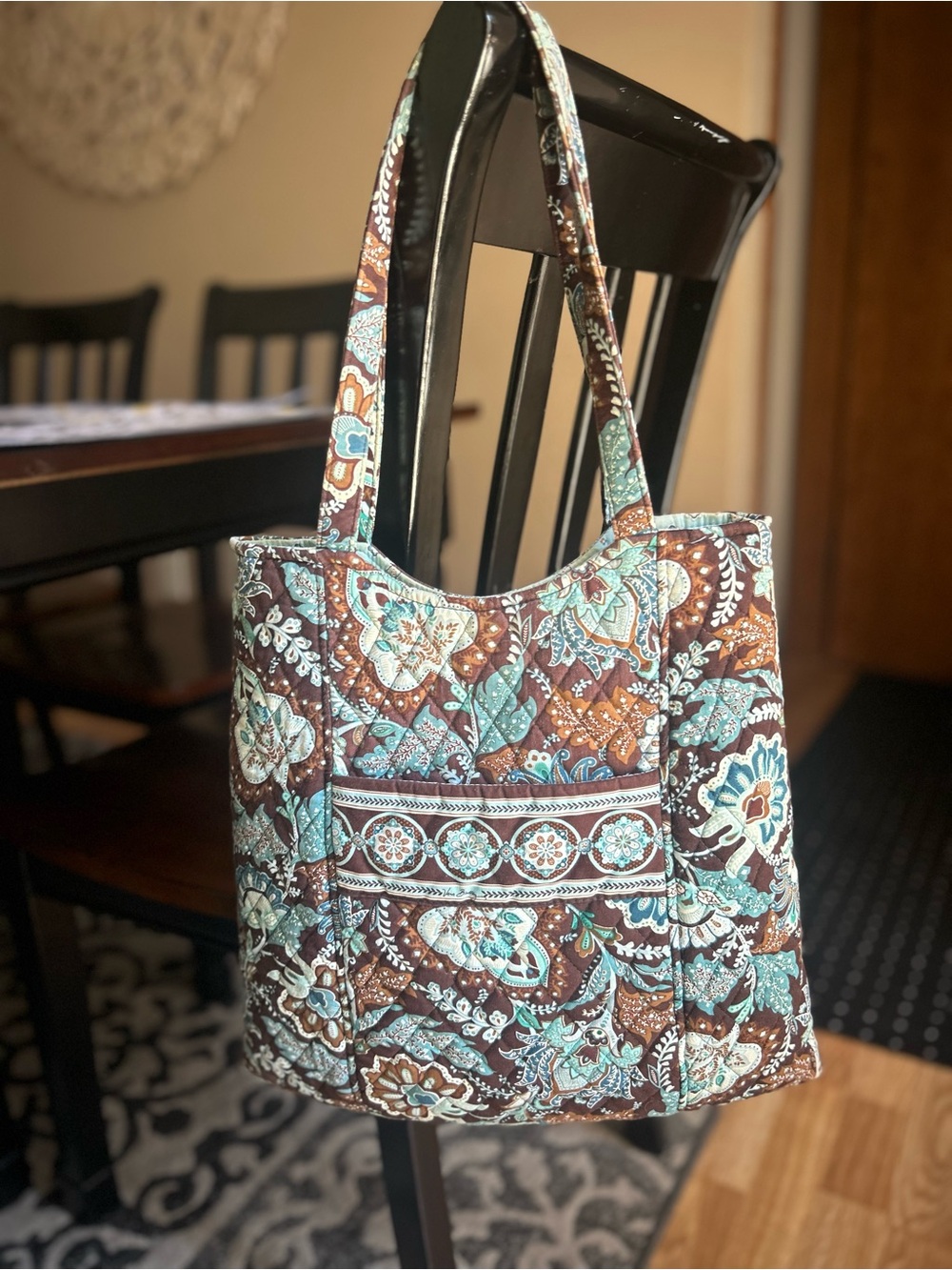 Vera Bradley Java Blue Floral Tote